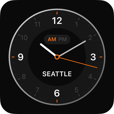 ScapeTZ analog clock widget small