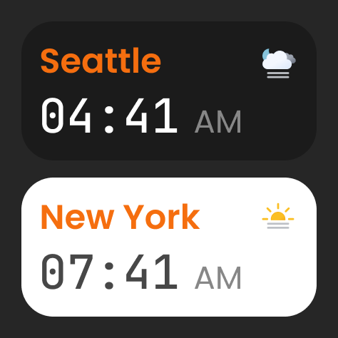 ScapeTZ metro widget small dark