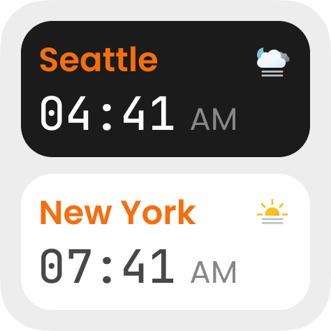 ScapeTZ metro widget small light